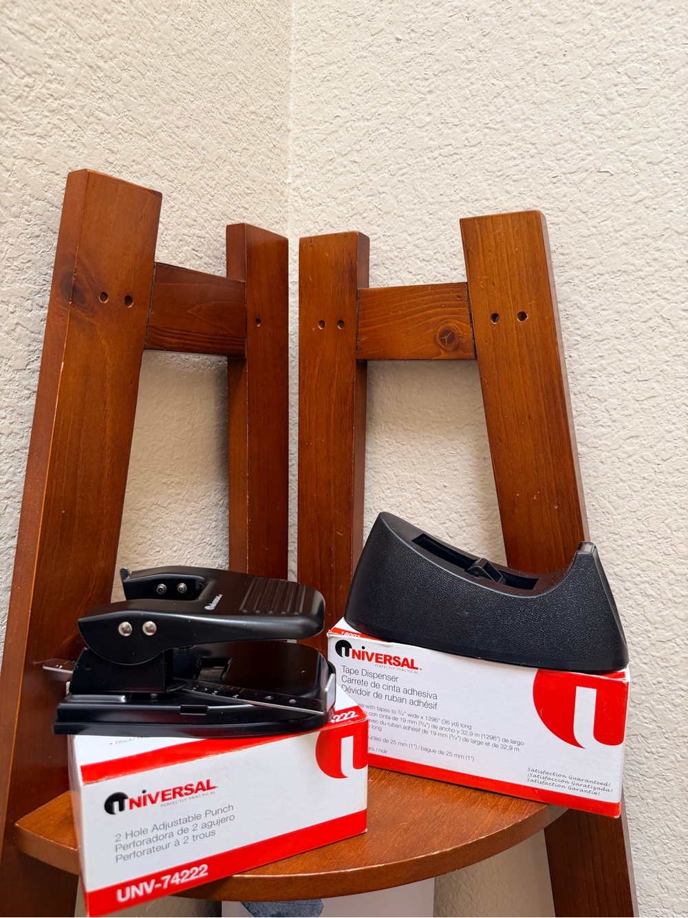 NEW..Universal 2-Hole Punch 74222 &  15001 Desk Tape Dispenser..